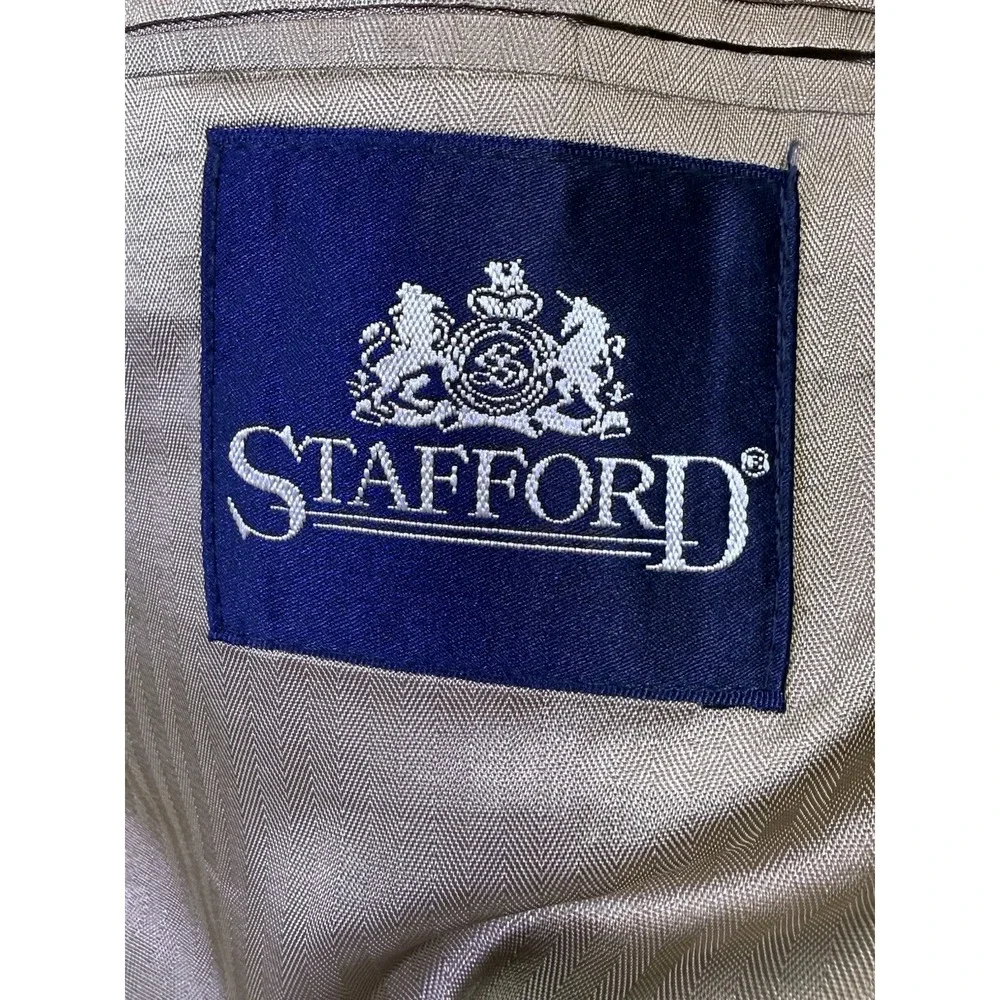VTG Stafford Brown 100% Camel Hair Sport Coat 2 Button Blazer Jacket 44R Ivy